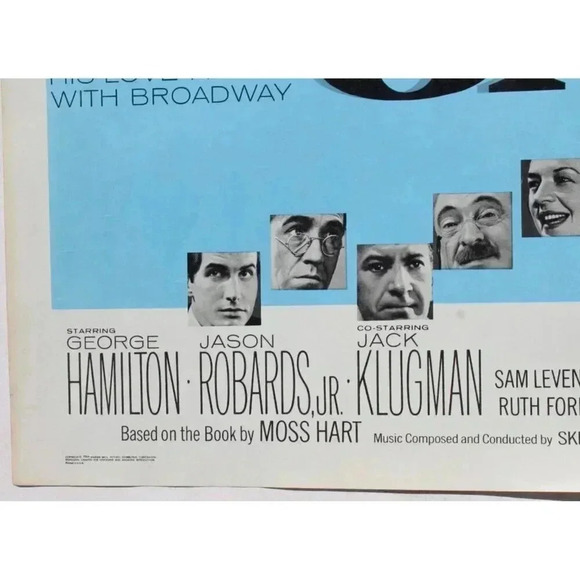 Vintage 1964 ACT ONE George Hamilton / Jason Robards Movie Lithograph Poster - Picture 3 of 5